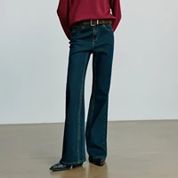 TOYOUTH femmes jean 2025 automne nouveau asymétrique coupe ajustée minceur Stretch Bootcut pantalon 2
