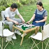 Outdoor Mini Mahjong Set with Folding Mahjong Table Portable Mah Jong Game Set For Travel Family Leisure Time Entertainment 2