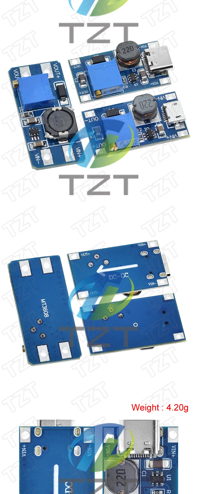 Mt3608 DC-DC Step Up Converter Booster Netzteil modul Boost Step-Up Board Maximaler Ausgang 28V 2a für Arduino DIY Kit – Detail 6