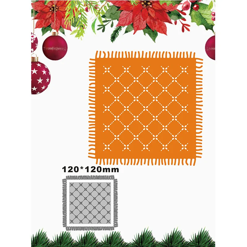 

2022 New Square Lace Background Metal Cutting Dies for Scrapbooking Paper Craft and Card Making Embossing Decor No Stamps