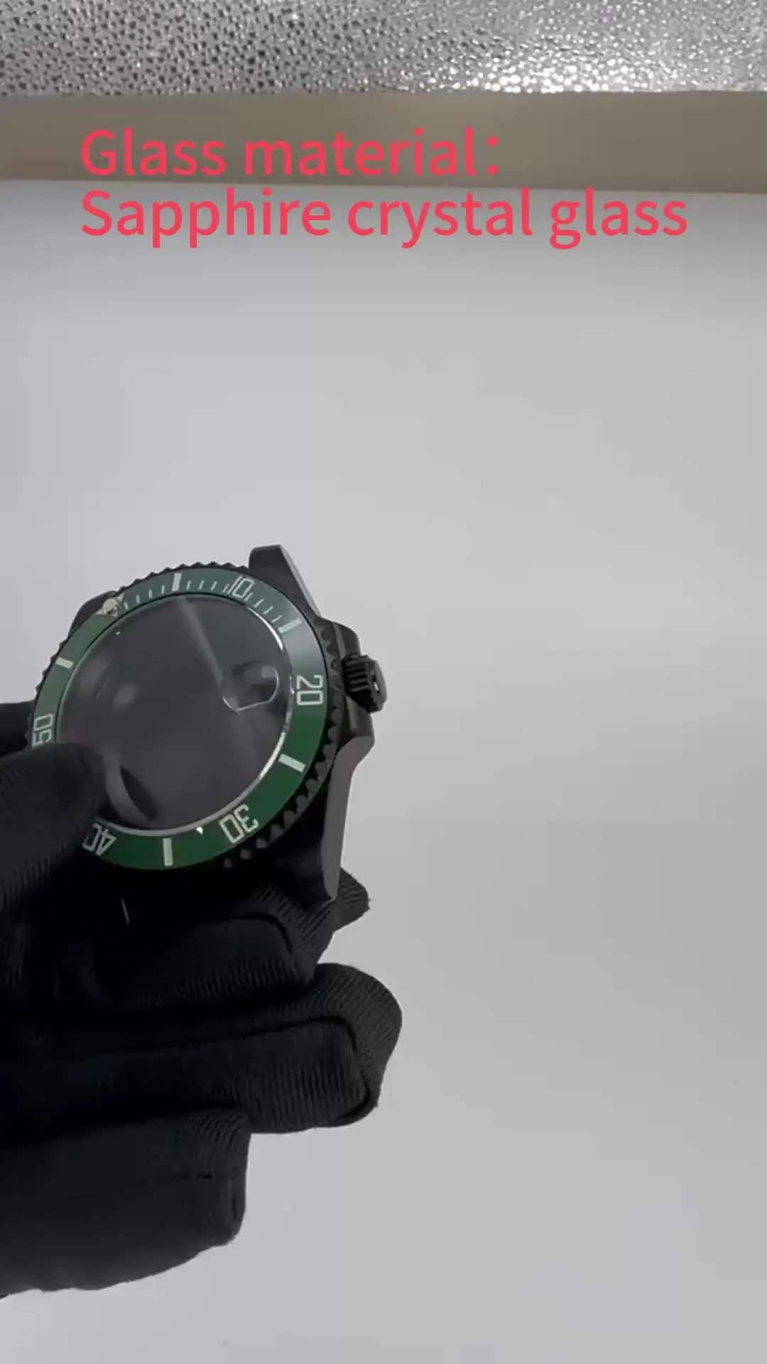 Корпус для часов Fanya losch SUB 40 мм черный нержавеющая сталь