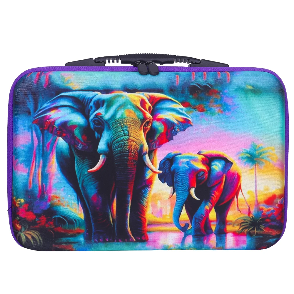 Diamond painting elephant storage bag 60 bottle tool accessories suitcase beads mosaic pen stylus work cover 5d diamond paintin