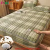 Pure Cotton Thick Quilted Mattress Cover Anti Mite and Non-slip Fitted Bed Sheet with Elastic Band Bed Pad Protector Cover 1Pc 1