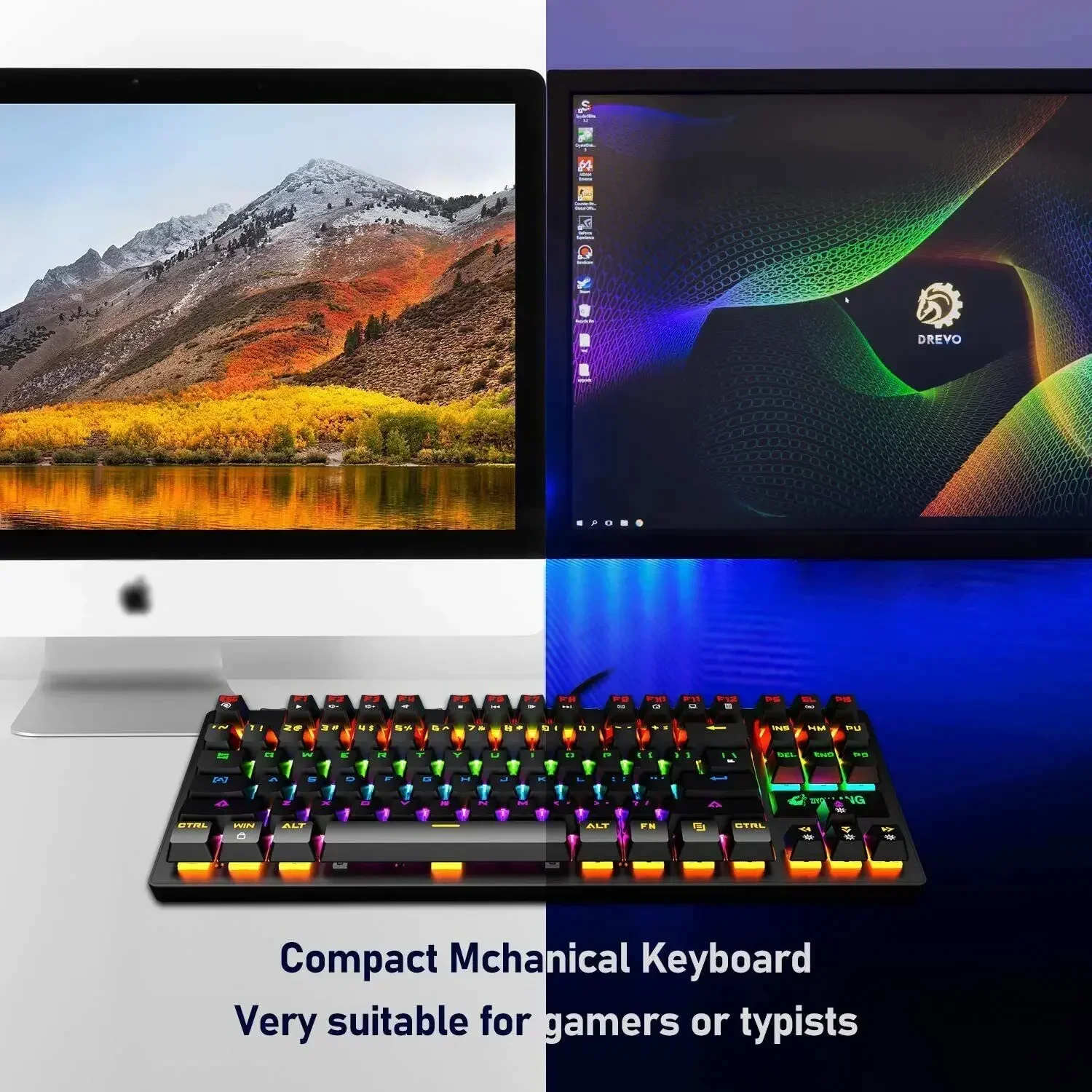 Ziyoulang K2 Wired Mechanical Keyboard RGB Backlit Full Key