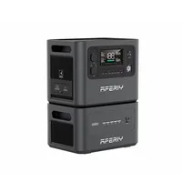 Station d'alimentation portable AFERIY P280 2800W et batterie d'extension P280-B 2048Wh LiFePO4 5600W à charge rapide, kit générateur solaire 5