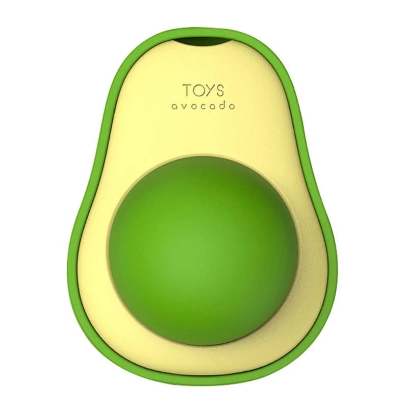 

Catnip Ball Toy Avocado-shaped Toy Edible Catnip Snacks 360 ° Rotatable Licking Treats Wall Toy for Cats Dropship