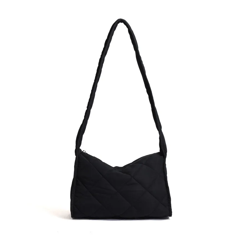 Shoulder bag new fashion design Diamond Lattice solid color casual all-match Unisex Street Fashion Trend purses and handbags