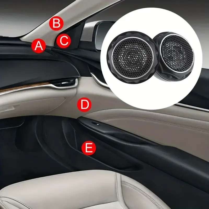 280W(2pcs*140W) Car Tweeters With Filter Stereo Speakers Music Soft Dome Balanced Car Tweeters Audio Silk Film Speaker Boxes
