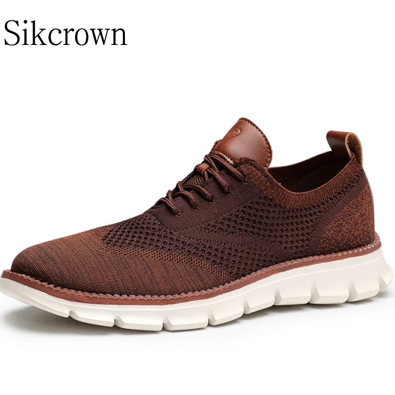 Sneakers Comfort Estive Per Uomo Marrone Big Size 46 Running Lightweigth Scarpe Casual Morbide Mesh Traspirante Fashion Walking Driving