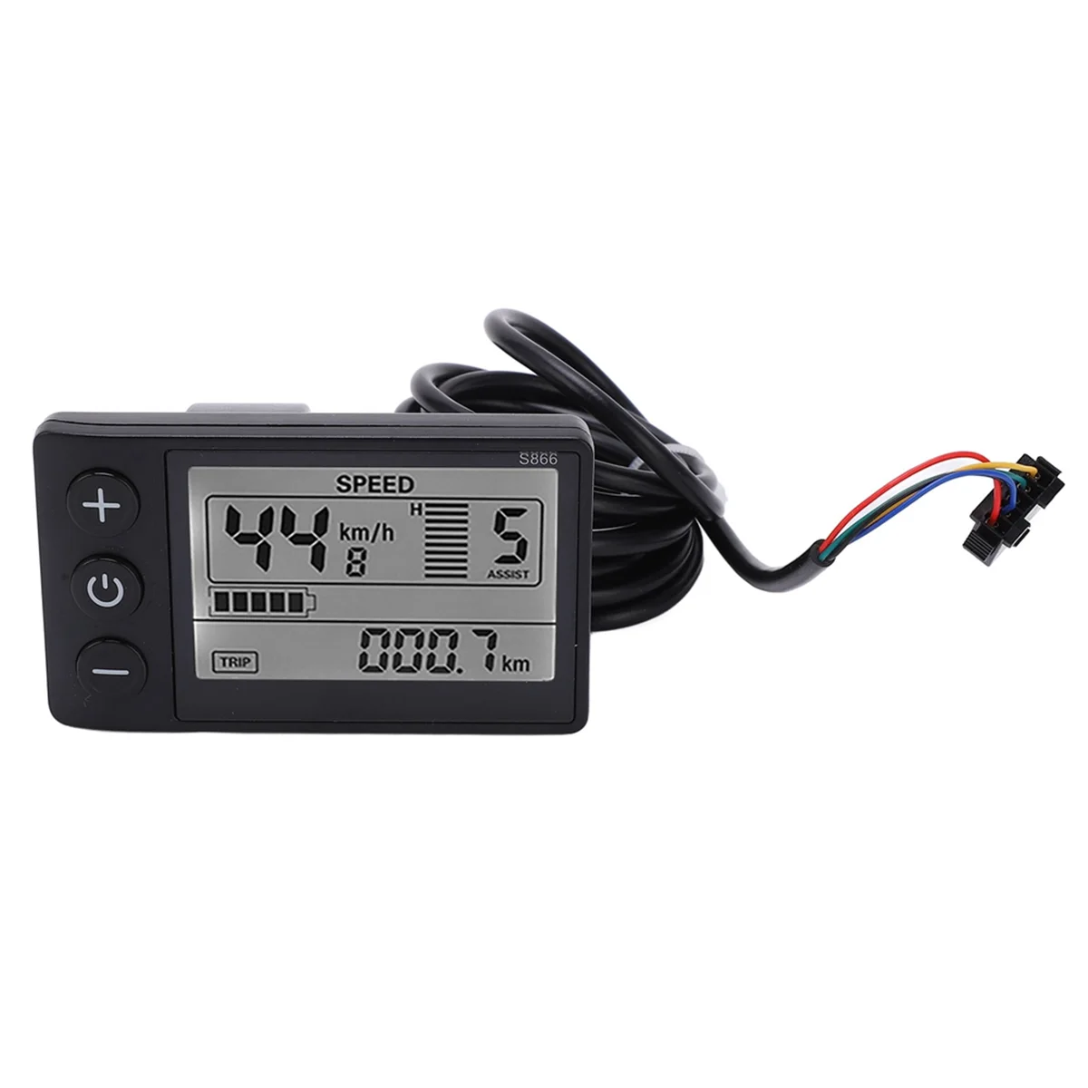 BAAU S866 Electric Bike Display LCD Meter 24V 36V 48V Electric Scooter Control Panel with SM Plug Bike LCD Display