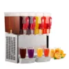 Commercial Beverage Dispenser, 4 Tanks 10.56 Gallon 40L Commercial Juice Dispenser, 10 Liter Per Tank, 380W Stainless Steel Food 6