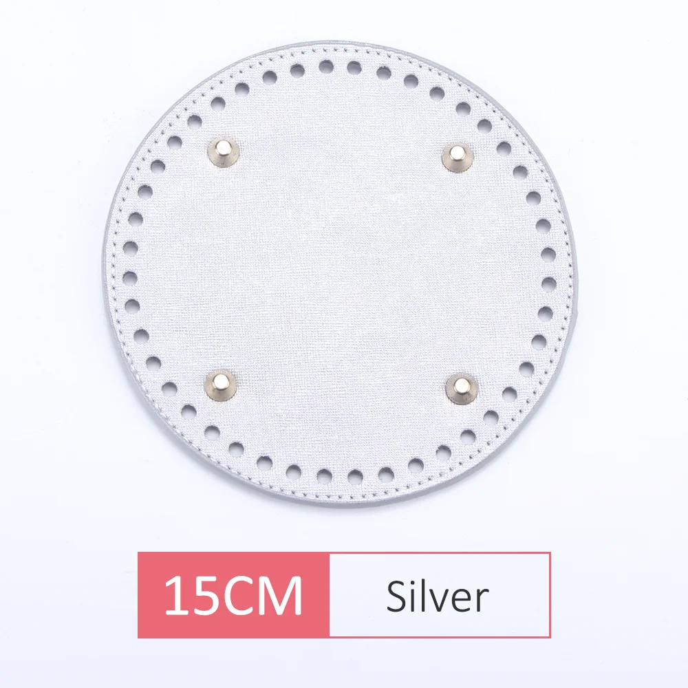 Elegant PU Leather Oval/Round Crochet Bag Base for DIY Weaving and Home Decor