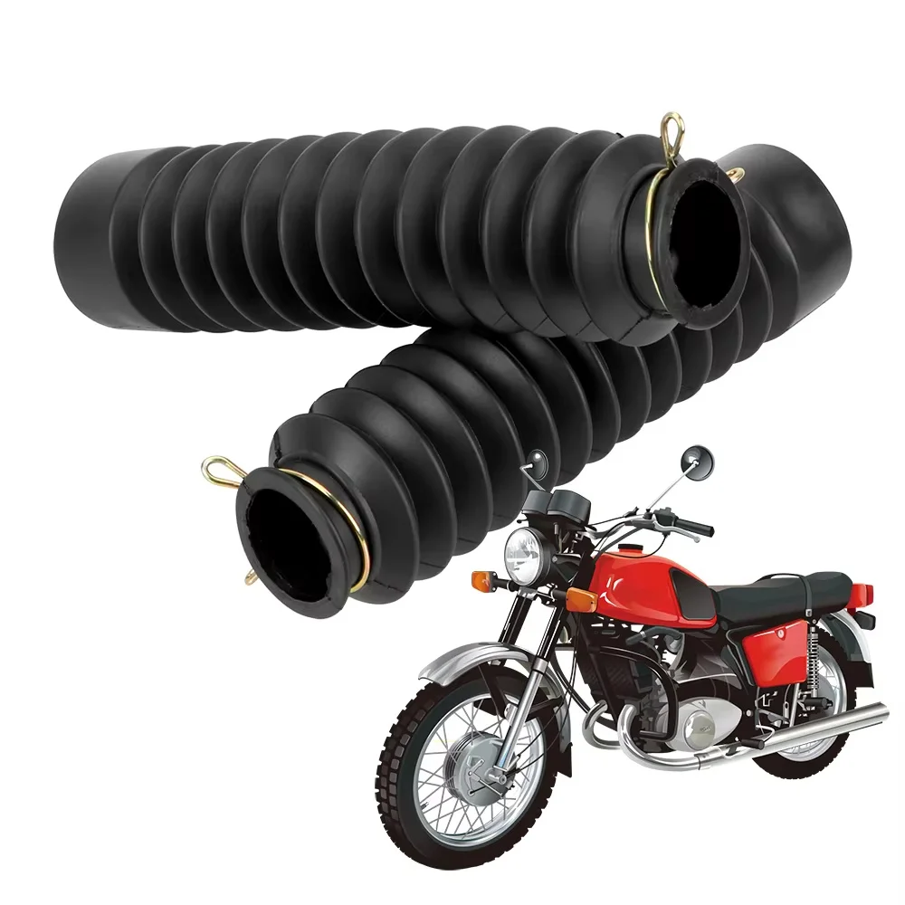 Motorcycle Protectors Motorcycle Dust Proof Sleeve Protector Damping Rubber 2Pcs Front Fork Shock Absorber Dust Cover Gaiters Gators Boots Universal