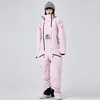 MUTUSNOW Men And Women's Warm One Piece Ski Suit Thickened Winter Waterproof Breathable Snowboard Jumpsuit Outdoor Snow Suit 2