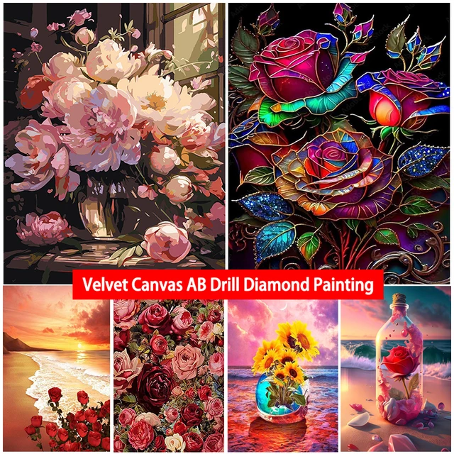 Velvet Canvas AB Diamond Painting Landscape 5D DIY Diamond