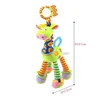 Soft Giraffe Animal Handbells Rattles Plush Infant Toddler Car Bed Hanging Toy Baby Early Education Development Handle Toys 6
