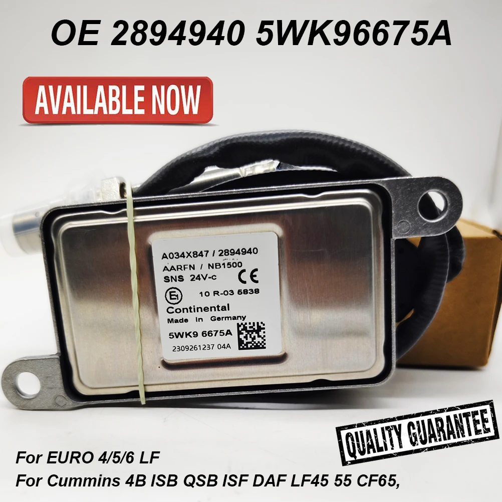 2894940 Muslimhigh Sensore Nox Di Ossido Di Azoto Di Alta Qualità Per Cummins Daf Truck 2871979 4984577 4954222 1705572 A034X847