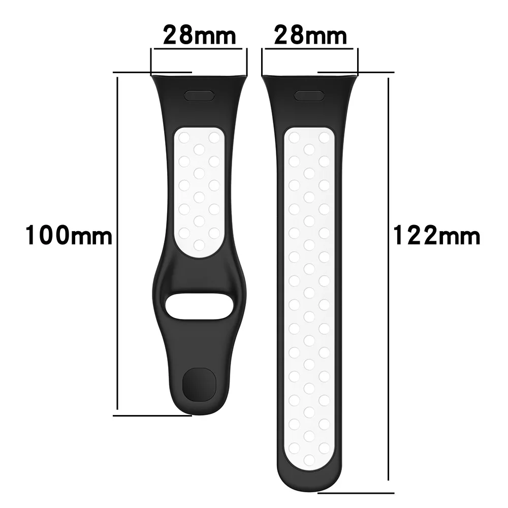 Sport Silicone Strap For Redmi Watch 3 Bracelet Two-Color Wrist Band