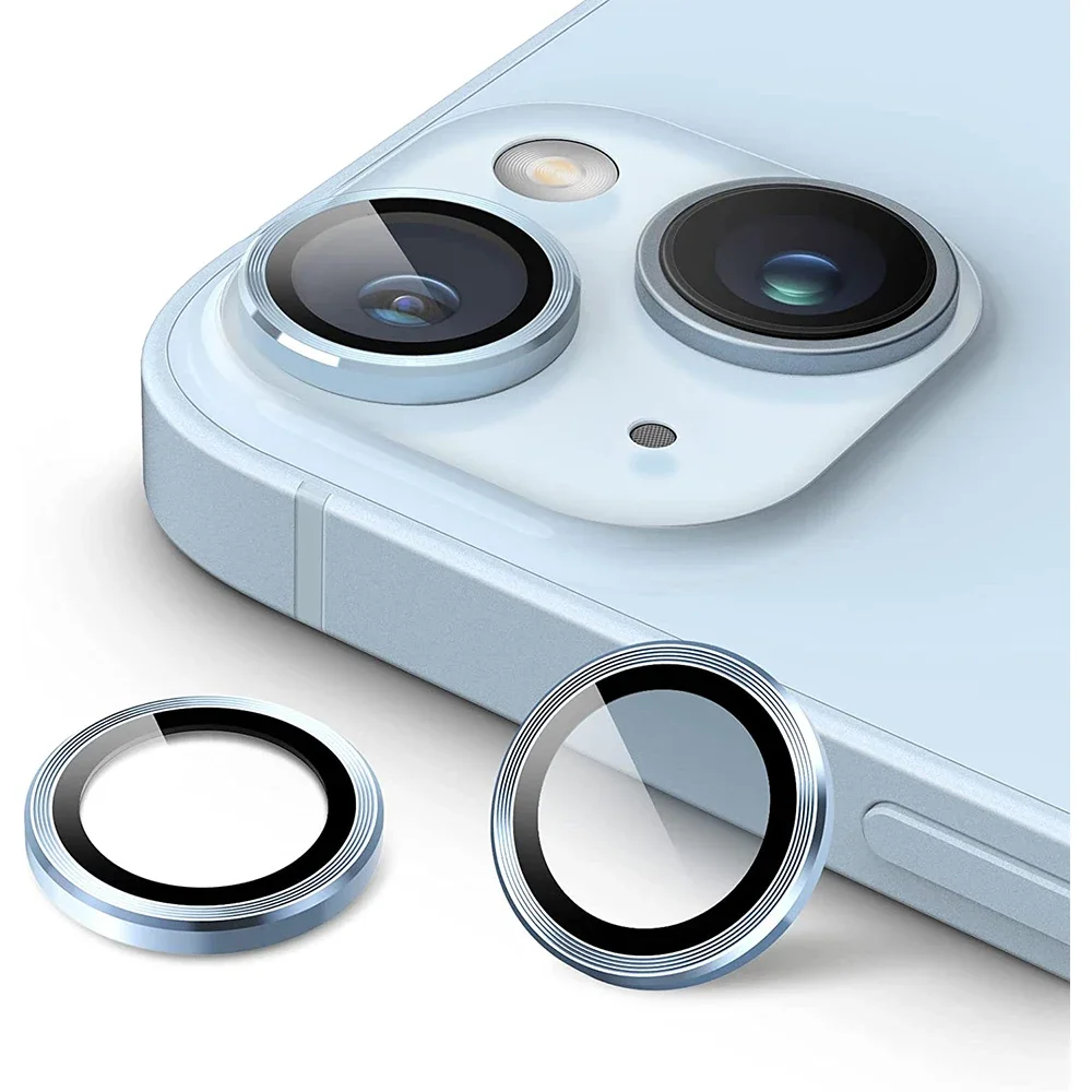 Blue Camera Lens Protector - Premium Tempered Glass Cover Accessories, 2-3 Piece Set