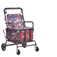 The elderly push wide Walking Stick   shopping scooter, with a chair, a trolley walker dual-purpose vehicle  50cm 1