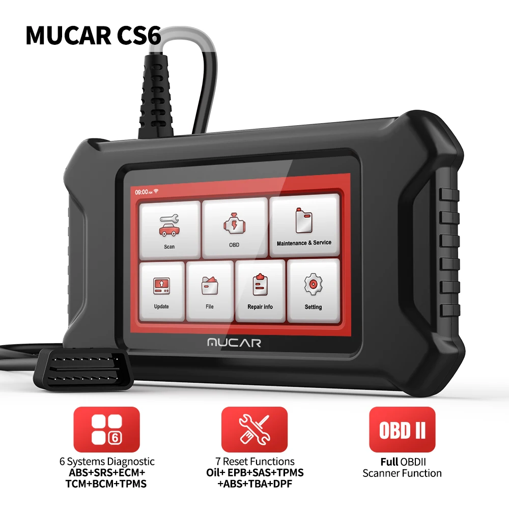 Диагностические инструменты MUCAR CS6 ABS/SRS OBD2 устройство для чтения кодов автомобиля