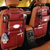 Car Seat back Storage Organizer Bag Universal PU Leather Multifunction 6
