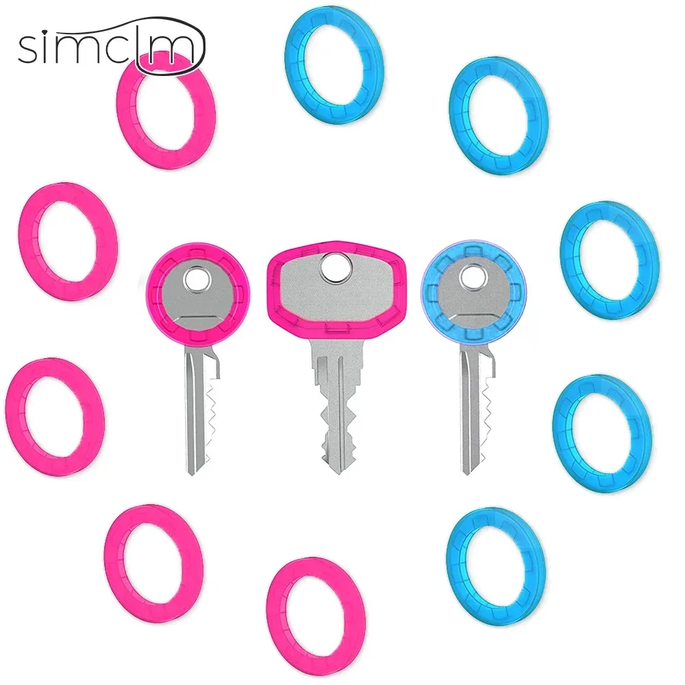 Vibrant Pink Rubber Key Covers - Soft Key Cap Toppers & Colorful Keyring Accessories