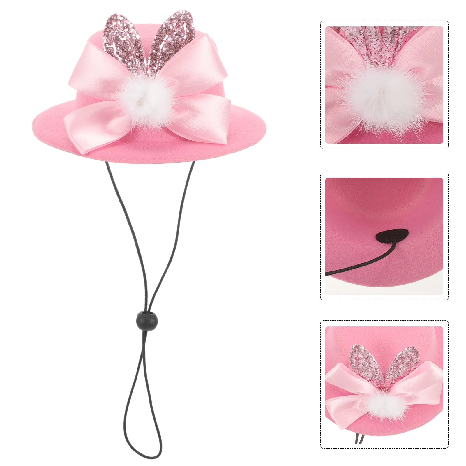 Pet Easter Hat Dog Cat Costume Bunny Ear Bowknot Hat Adjustable Pet Sun Hat Easter dog hat Easter hat for dogs 3