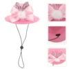 Pet Easter Hat Dog Cat Costume Bunny Ear Bowknot Hat Adjustable Pet Sun Hat Easter dog hat Easter hat for dogs 3