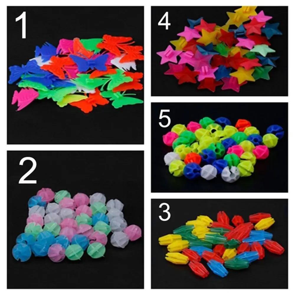 Bike Accessories 36Pcs Colorful Safety Kids Clip Bicycle Round Love Heart Stars Wheel Decoration Bead Spoke Beads