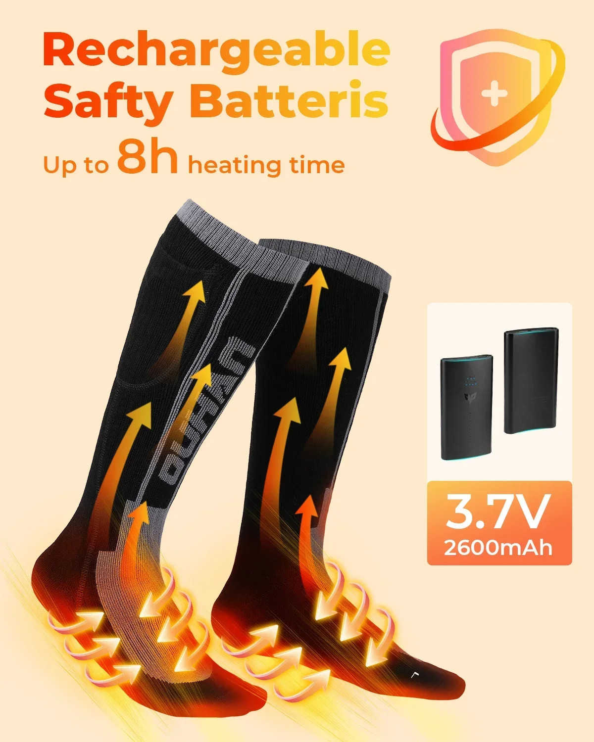 Heated Socks Remote Control Motorcycle Electric Heating Socks Rechargeable Battery Winter Thermal Thick Stockings Men Women motorcycle heated socks