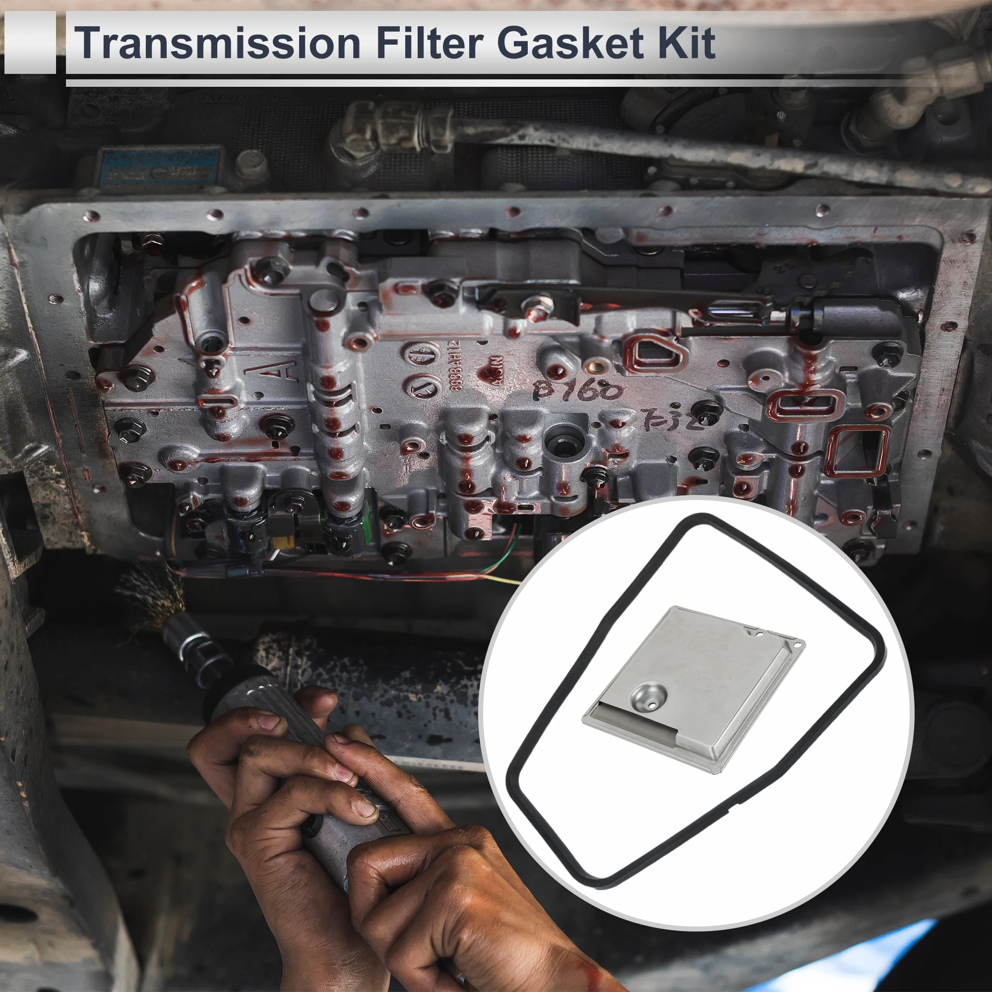 UXCELL ZF4HP22/ZF4HP22EH Transmission Filter Gasket Kit for BMW 735i Base 3.5L L6-Gas 1985-1988 24341215544