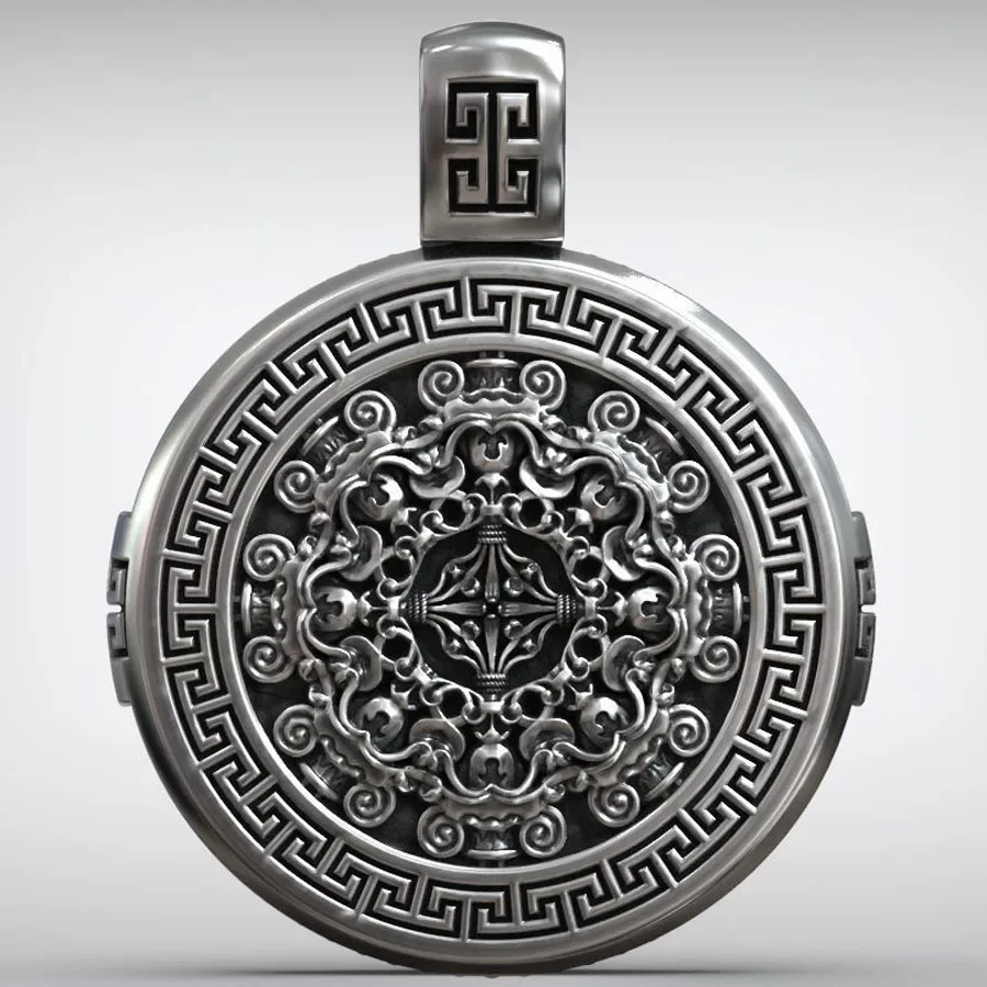 19g Medusa Gorgona Head Snake Ancient Greece Antique Pendant  Customized 925 SOLID STERLING Silver High Trendy