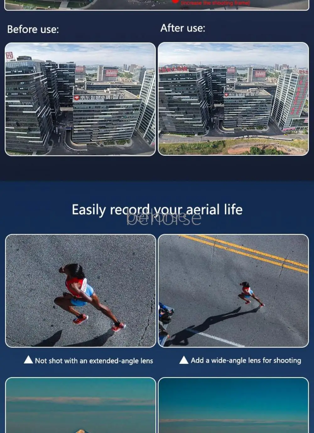 Wide-Angle Lens For DJI Air 3S Drone - 110° View, Multi-Coated Optical Glass, Lightweight Aluminum