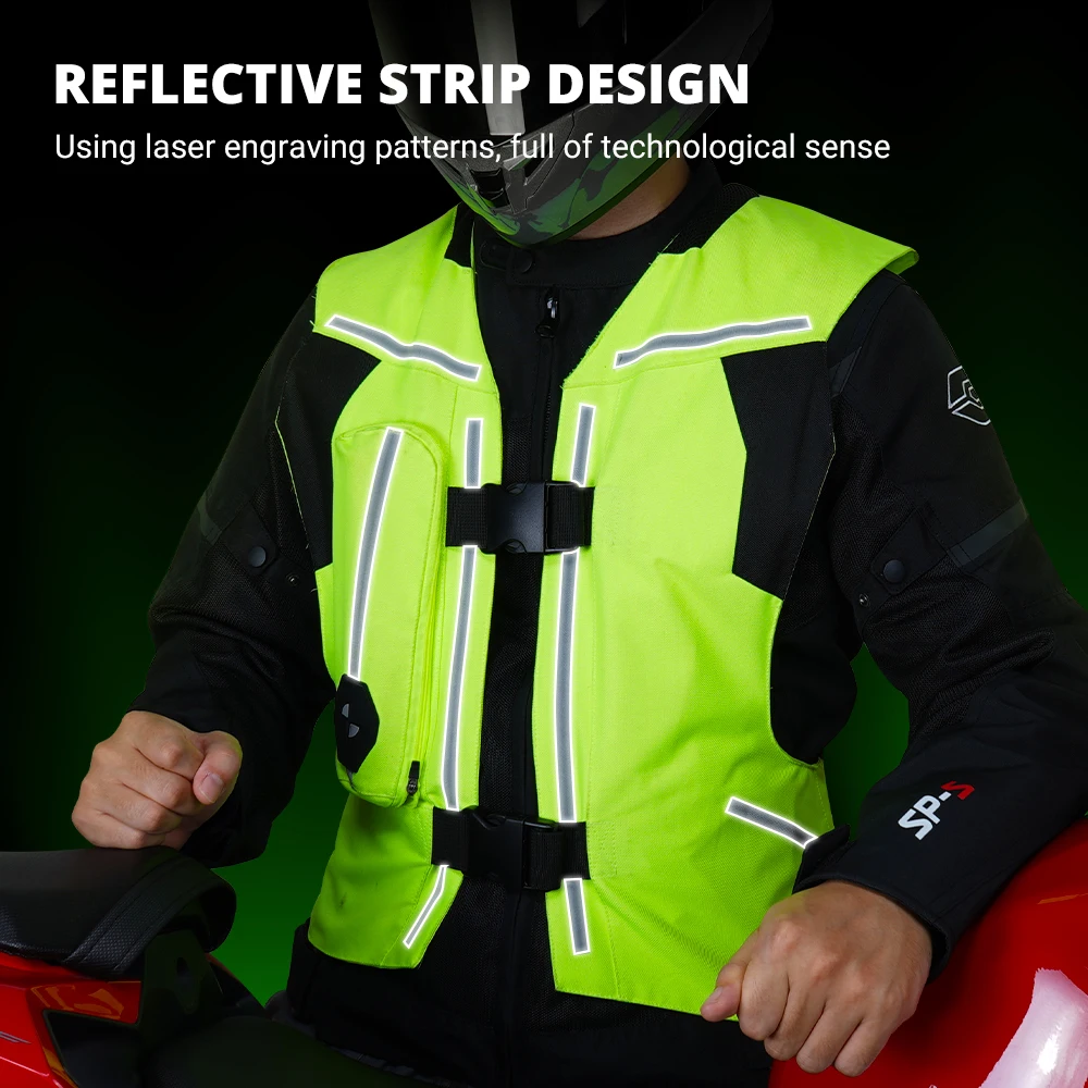 Motorcycle Airbag Vest Men Reflective Safety Clothing Motorcycle Jacket Racing Riding Motocross Air Bag CE Protector motorcycle jacket motorcycle clothing