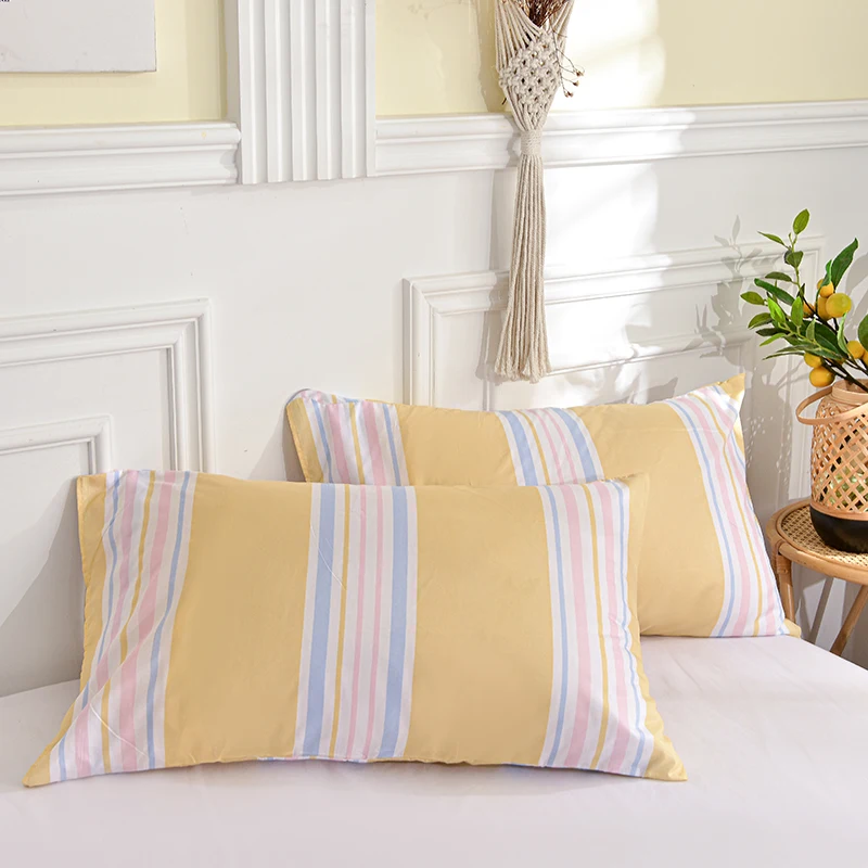 Printed Pillow Cover 2pcs Pillowcase 48x74cm Pillow Sham for Home Bed Pillowslip Rectangle Cushion Cover funda almohada 2