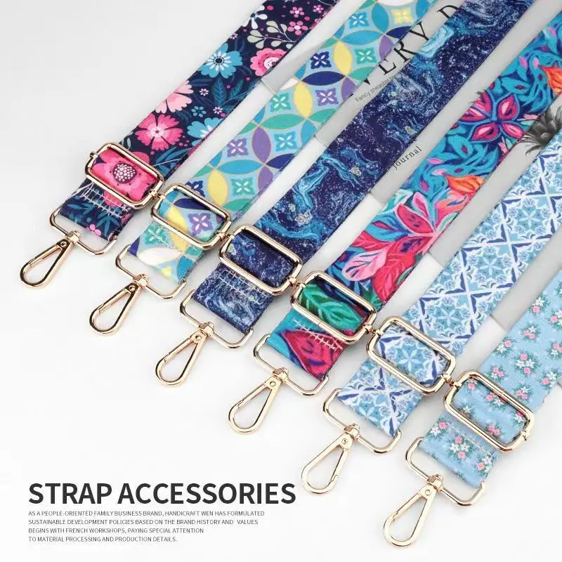 Nylon/Cotton Bag Strap Women Colored Straps for Crossbody Messenger Shoulder Bag Accessories Adjustable Belts Handbag Straps