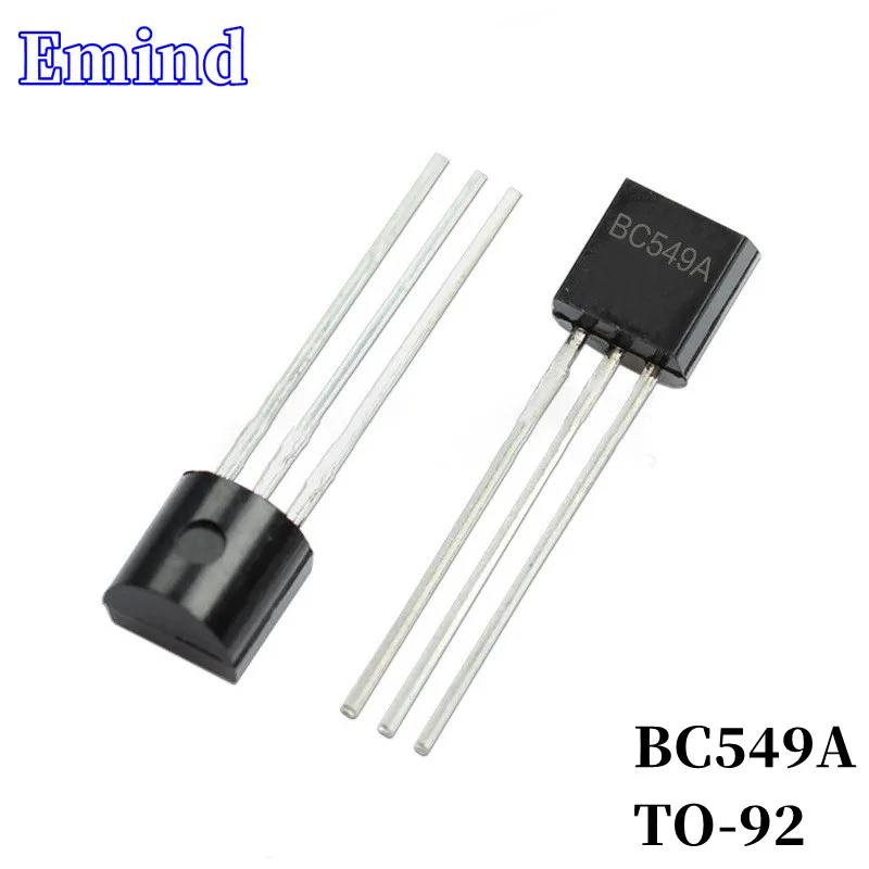 100 pz BC549A DIP Transistor TO-92 tipo NPN amplificatore bipolare Transistor 30V/100mA