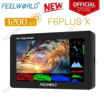 FEELWORLD F6 PLUSX 터치 스크린, 5.5 인치 휴대용 모니터, DSLR 3D LUT 풀 HD 1920x1080 비디오 초점 보조 지지대, 4K HDM