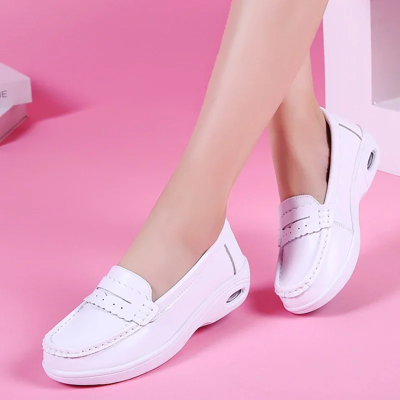 BEYARNE nurse shoes, white women's shoes, wedge shoes, comfortable, soft, non-slip hospital padsL067