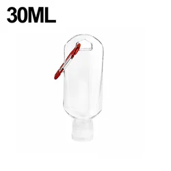Portable Travel - Size Gel Bottle with Carabiner Clip and Keychain Hook Holder - 3Pcs (30ML)