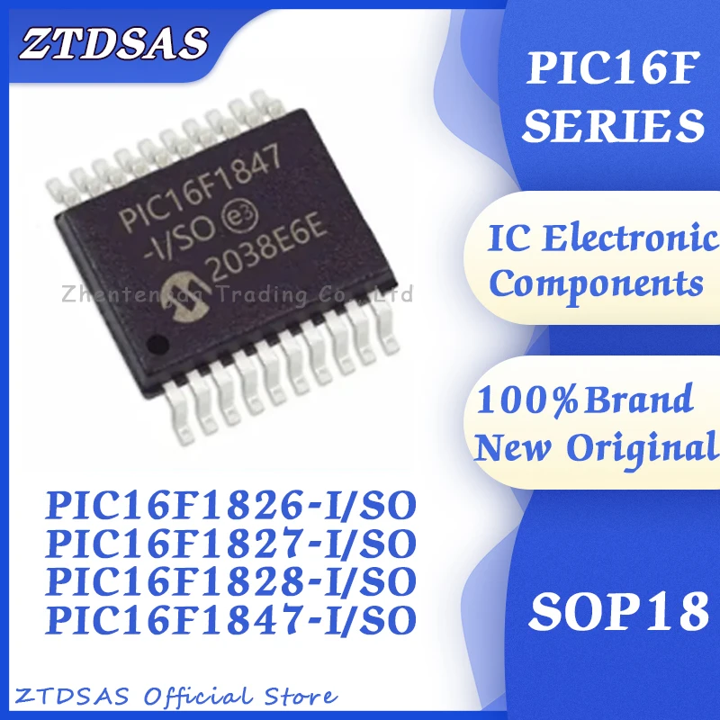 

PIC16F1826-I/SO PIC16F1827 PIC16F1828 PIC16F1847 16F1826 16F1827 16F1828 16F1847 PIC16F IC MCU Chip