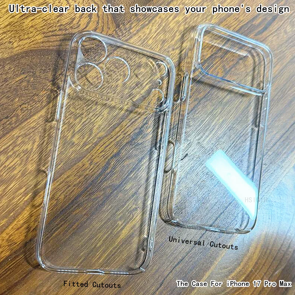 Sleek Clear Shockproof Phone Hard Case with Raised Camera Guard