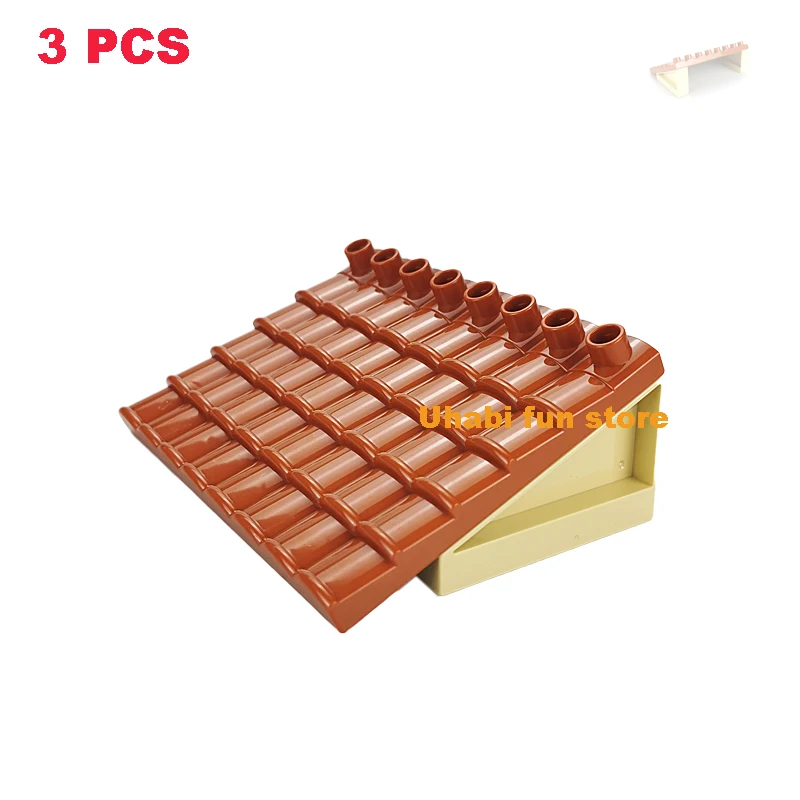 Big Building Blocks House Architecture Window Wall Roof Furniture Series Scene Accessories Assembly Children's Educational Toys