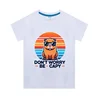 Boy Short Sleeve DON'T WORRY BE CAPY Funny Print Capybara T-shirt Crewneck Tee Tops for 2-15 Kids Value Cotton 2024 Summer New 5