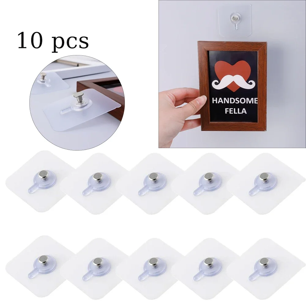 Seamless Wall Hook Adhesive Sticky Hanger Picture Photo Frame Clock Hanging No Drill Hole Nail Mounting Rack Stickers