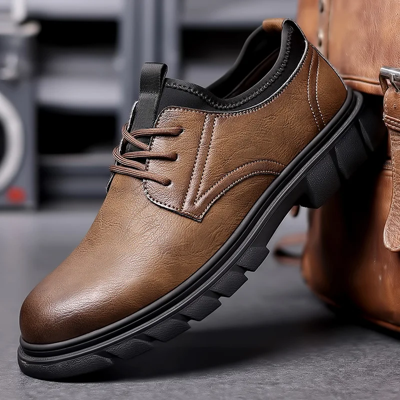 

High Quality Genuine Leather Shoes Breathable Outdoor Sneakers Men Shoes Handmade Leather Shoes Casual Shoe Walking Shoes Men