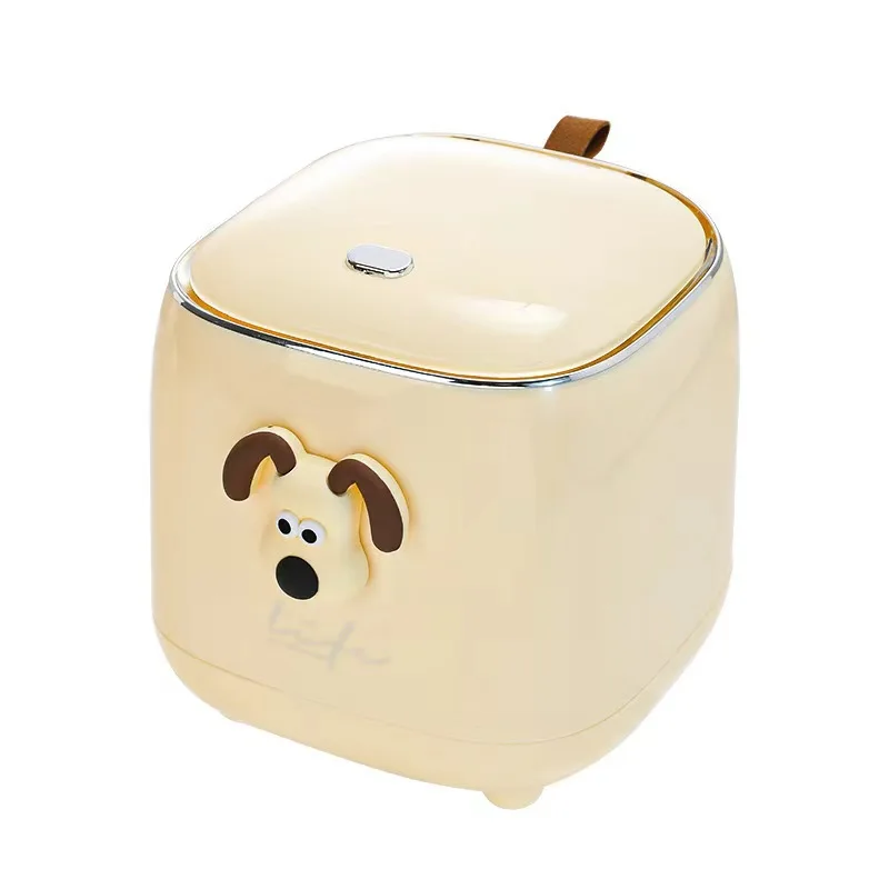 Light Luxury Style Desktop Small Trash Can Small Paper Basket Desk Storage Bucket