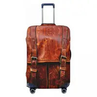 Custom Fashion Abstract Leather Textures Luggage Cover Protector Washable 3D Medieval Pattern Travel Suitcase Covers 1