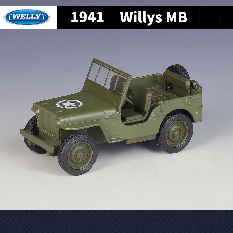 

WELLY 1:36 Jeep Willys MB 1941 литые автомобили и игрушечные автомобили модель миниатюрной модели автомобиля в масштабе для детей